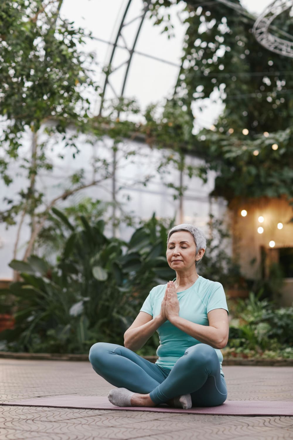 person doing yoga